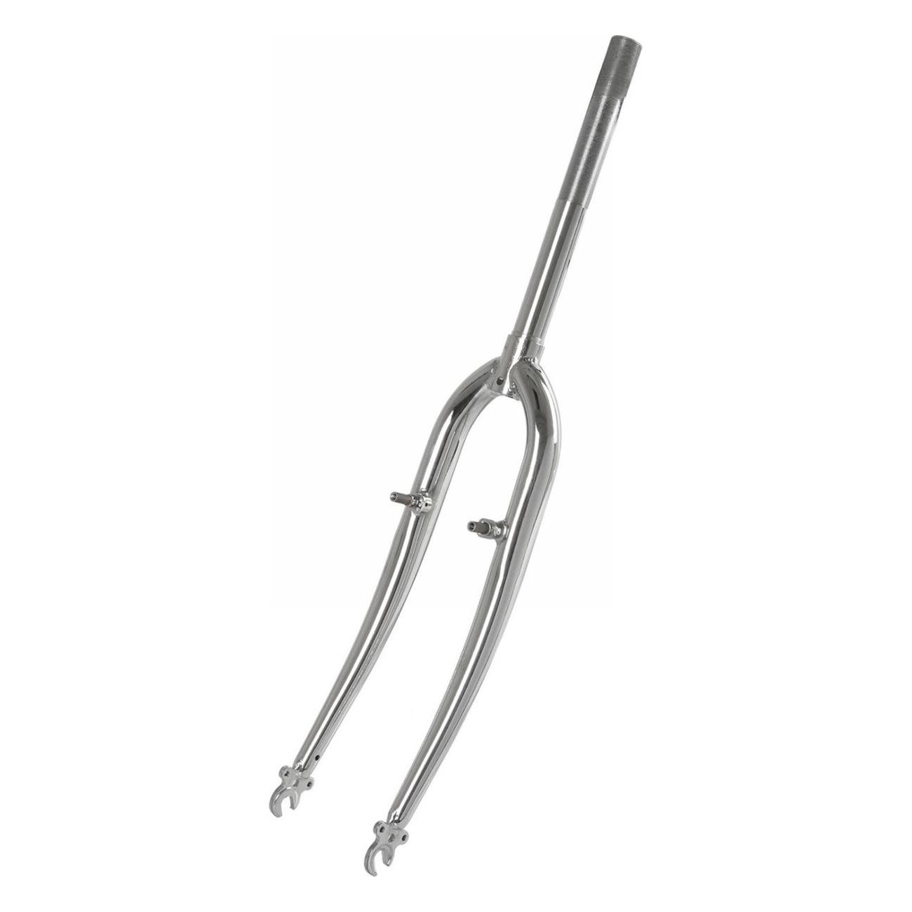 Fourche VTT 26' Chromée avec Œillets Porte-Bagages, 1' 22,2 mm, Argent - 1