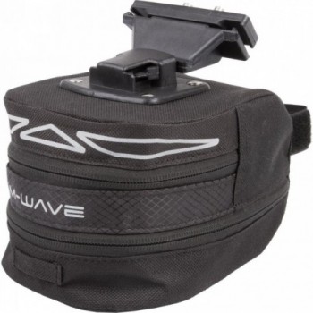 Bolsa de Silla M-Wave Tilburg M Negra Expandible con Soporte para Luz y Reflectores - 1