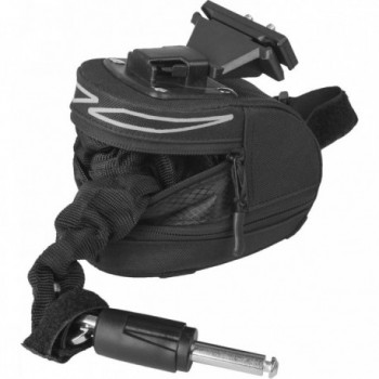 M-Wave Tilburg M Black Expandable Saddle Bag with Light Support and Reflective Strips - 2