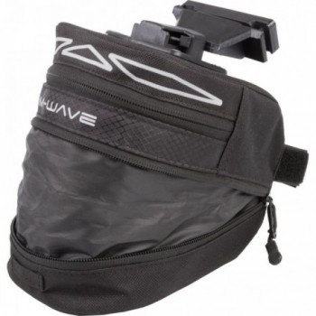 Bolsa de Silla M-Wave Tilburg M Negra Expandible con Soporte para Luz y Reflectores - 3