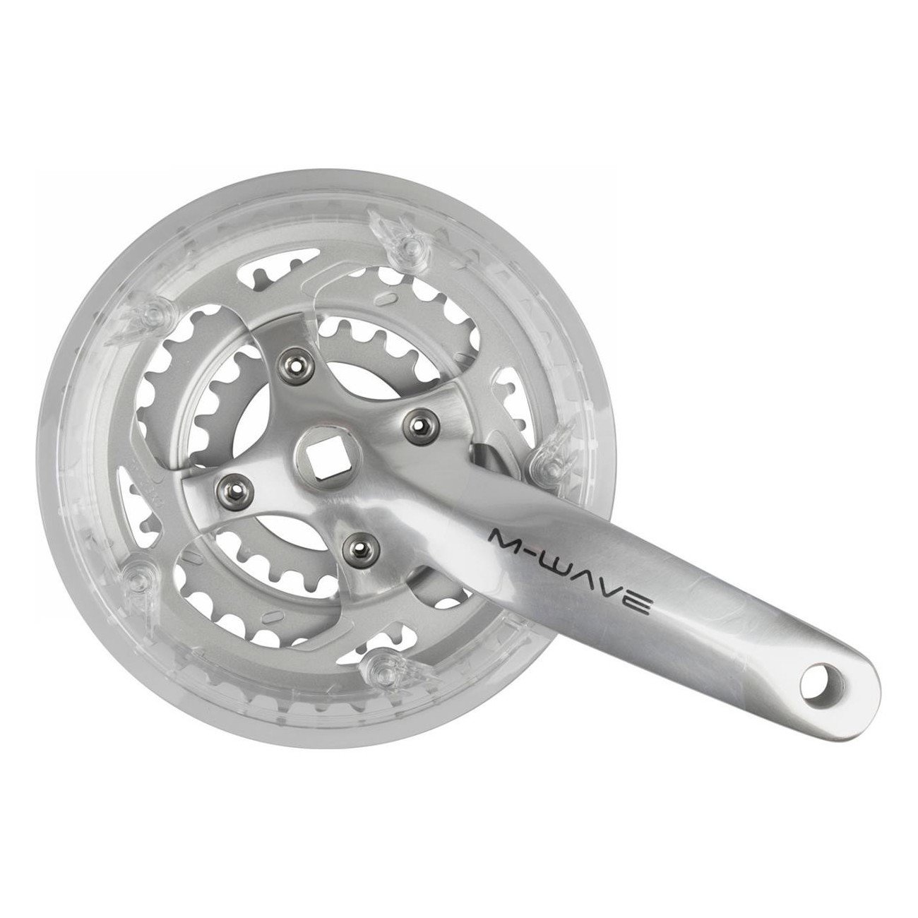 Manivelle M-Wave en Aluminium 170mm pour 8/7V avec Pignons en Acier 22/32/42T et Garde-chaîne - 1