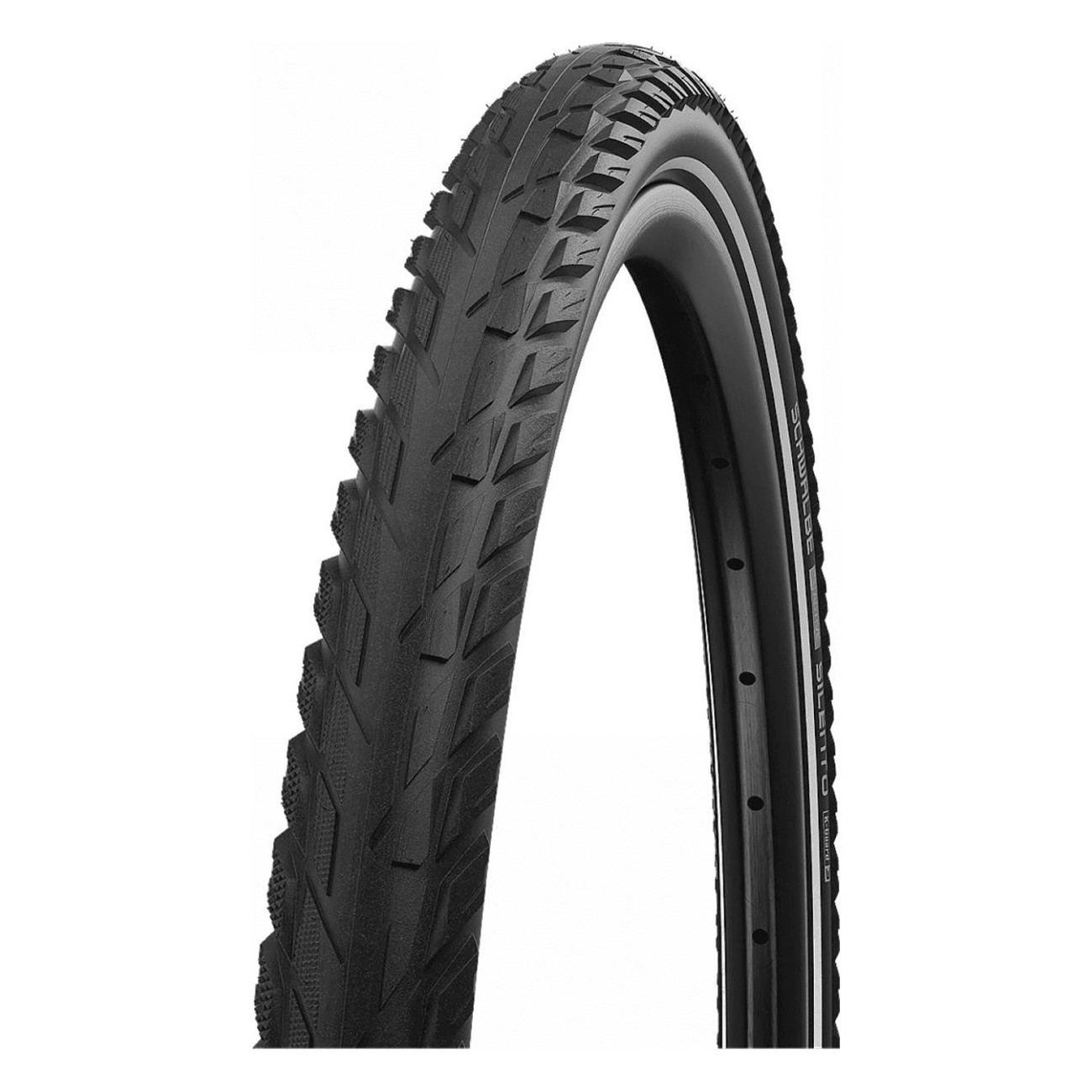 28' Tire 700x35 Silento HS421 Rigid Black Reflex with K-Guard Protection - 1