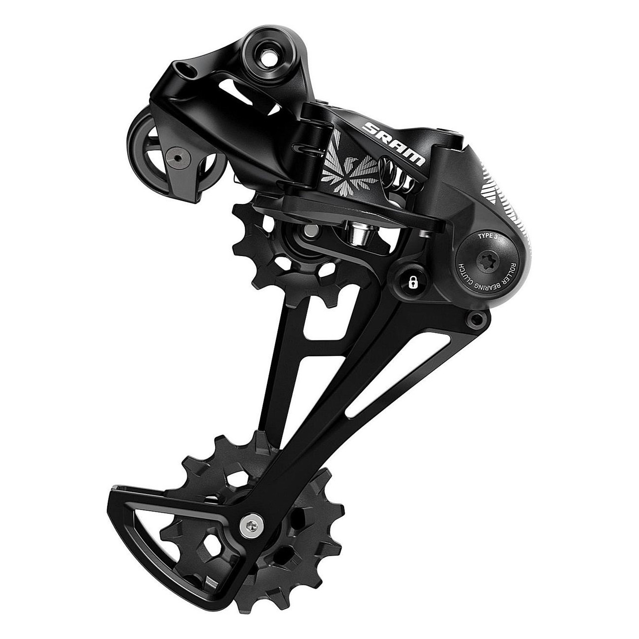 Desviador Trasero SRAM NX Eagle 12V Negro con Jaula Larga y Tecnología X-HORIZON - 1