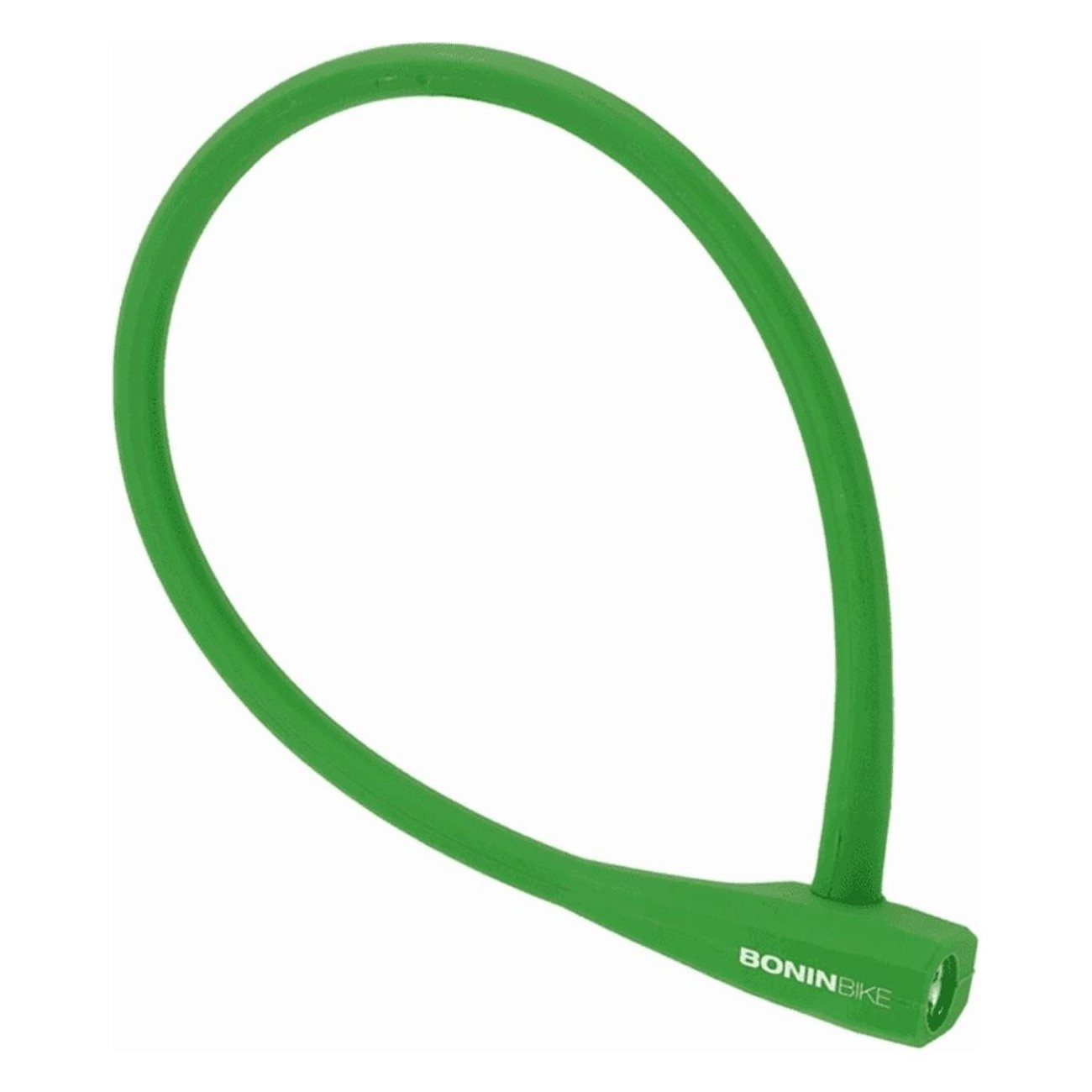 Lucchetto a Cavo BONINBIKE 10x600 mm in Silicone Verde per Bicicletta - 1 - Lucchetti - 8053329965392