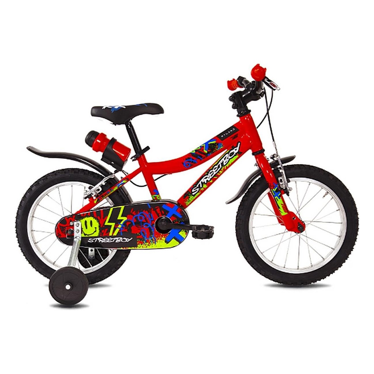 Bicicletta per Bambini Street Boy 16' Rosso con Telaio in Acciaio e Freni V-Brake - 1 - Bambino - 8059796061087