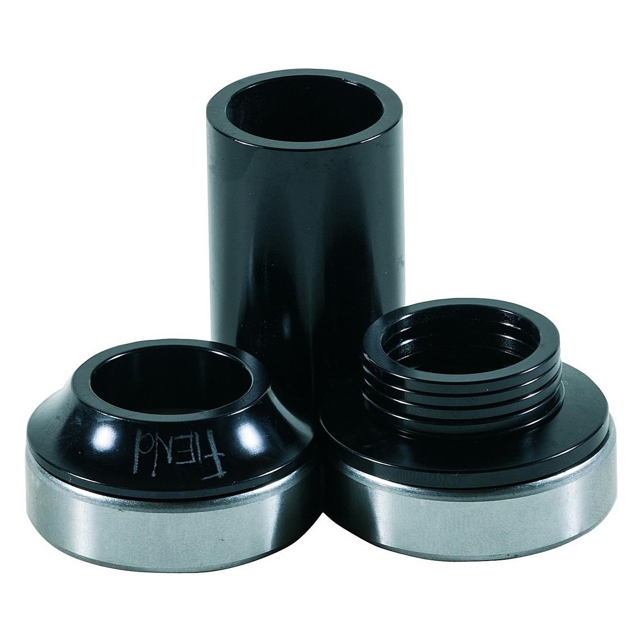 Fiend Black 19mm Bottom Bracket with Sealed R12 Bearings and Engraved Logo - 1