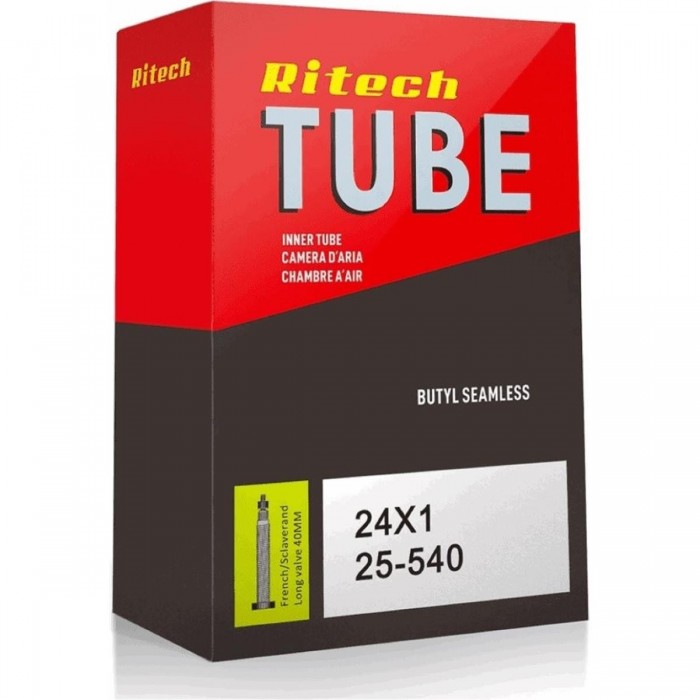 Ritech 24x1.00 Inner Tube with 40mm Presta Valve - Standard and Reliable - 1