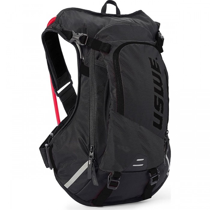 Mochila Hidratante USWE MTB Hydro 12 Litros Negra con Sistema No Dancing Monkey - 1