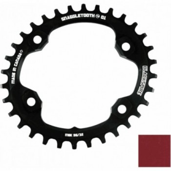 30T Snaggletooth XT8000 Red Oval Chainring for MTB Shimano 11/12V - 1