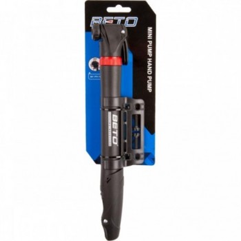 Beto 360 T Mini Pump Black with T-Handle for Car, Dunlop, and French Valves - 2