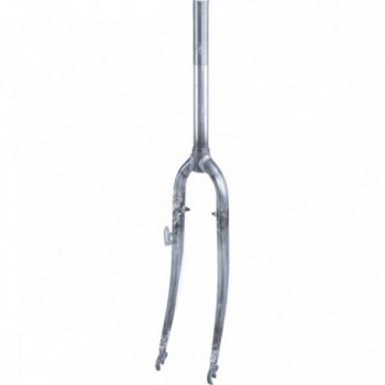 Rigid Fork for Women's Bike 26' in Raw Steel, Diameter 22 mm, Length 250 mm - 1