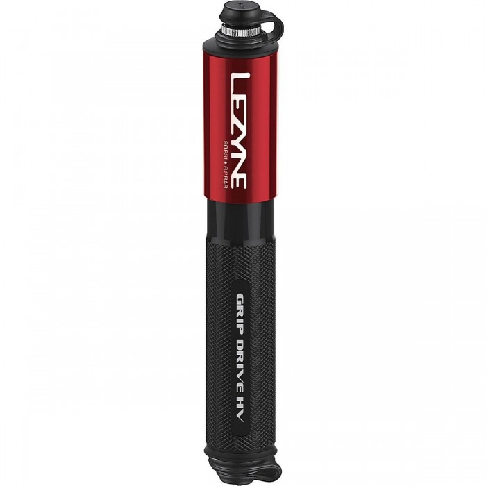 Pompe à Main Lezyne Grip Drive HV Rouge, Compacte et Efficace pour Vélo - 1