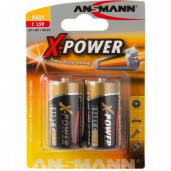 Alkaline Batterien C LR14 1.5V - 2er Set im Blister - 2