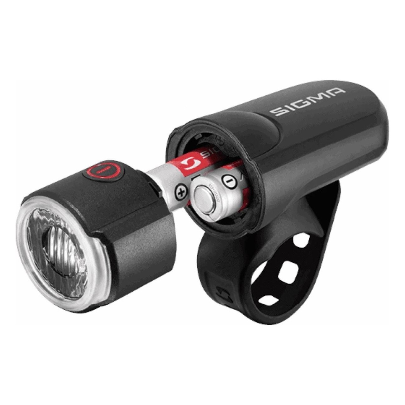 AURA 30 Bike Front Light, 30 Lux, 2 Modes, AA Batteries Included, 40m Beam - 6