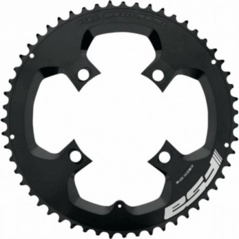 PowerBox SLK Chainring 110x52T 11v for Road Bike, Black Stealth, Aluminum - 1