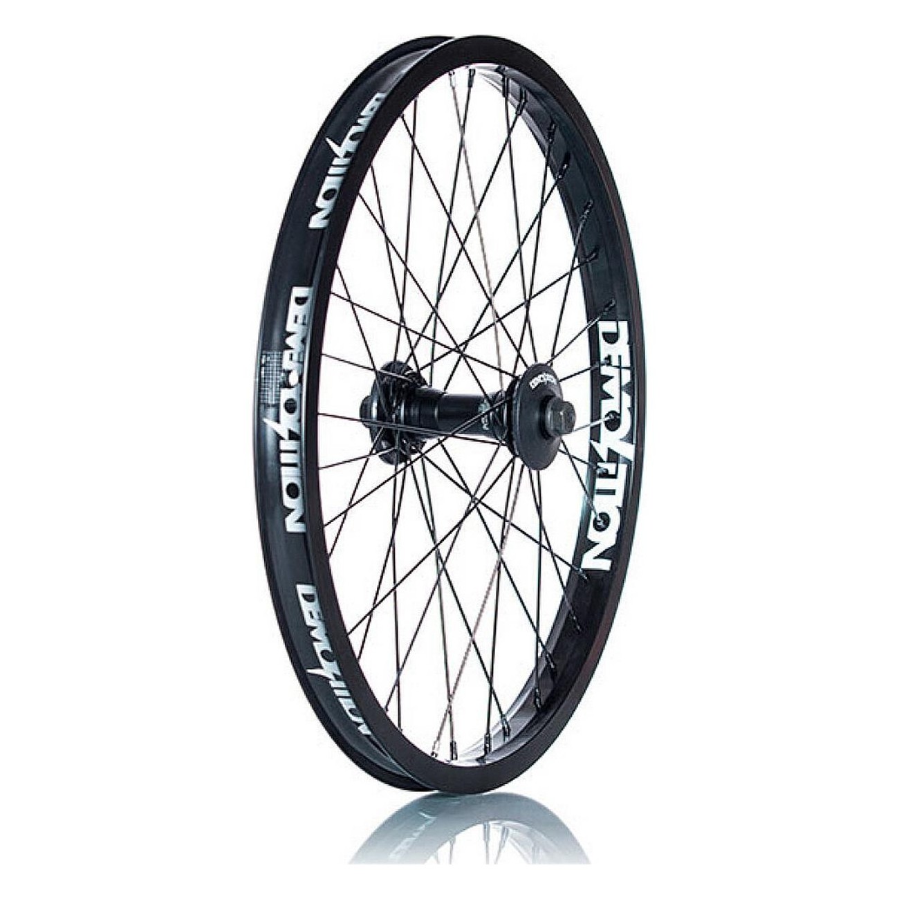 Roues avant de démolition Pro noire avec moyeu Whistler Pro et jante Zero 18'' - 1