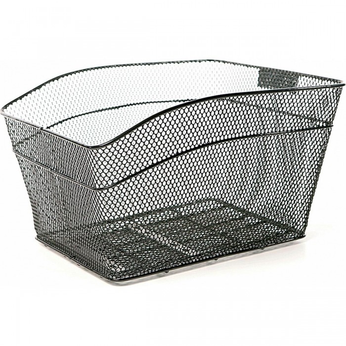 Cesta Trasera Retinada Gigante Negra de Hierro Plastificado 33x41x24 cm - 1