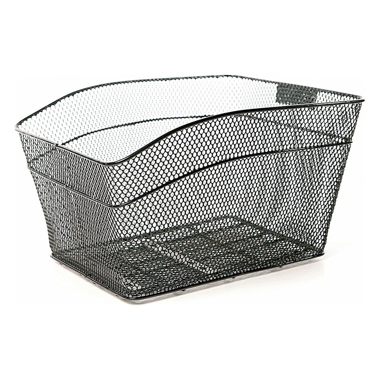 Cesta Trasera Retinada Gigante Negra de Hierro Plastificado 33x41x24 cm - 1