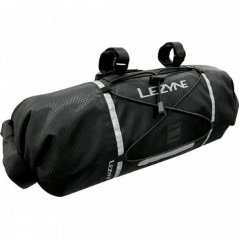 Lezyne 7L Waterproof Black Handlebar Bag with Roll Closure and Straps - 1