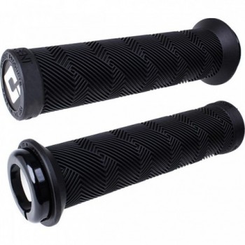 Poignées ODI Tangent Contour V2.1 noires avec colliers Lock-On pour BMX et MTB - 135 mm - 1