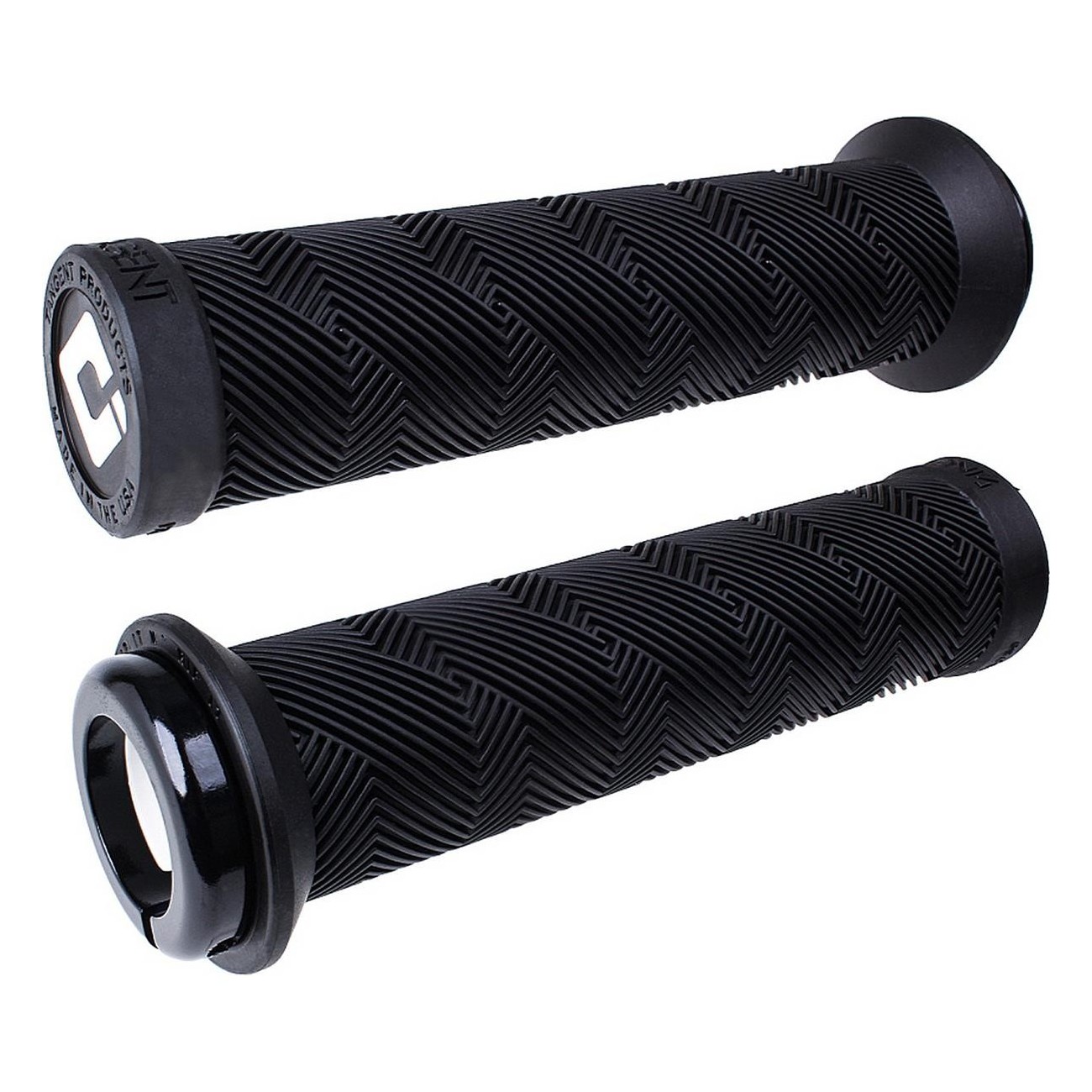 ODI Tangent Contour V2.1 Black Grips with Lock-On Clamps for BMX & MTB - 135mm - 1