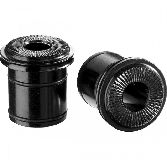 Set de adaptadores inversos para buje delantero 9 mm QR en aluminio negro - 1