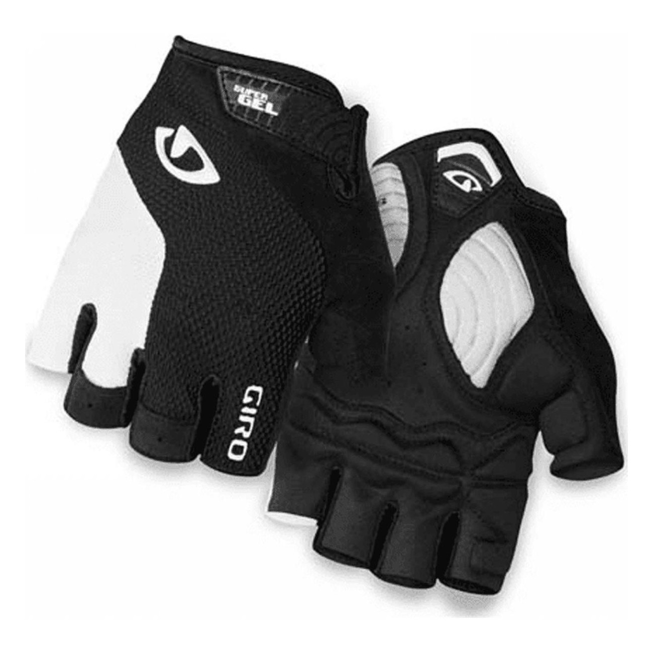 Gants Courts Été Routes Dures SG Blanc/Noir XL avec TechnoGel - 1