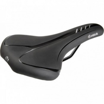 Sella Velo Fit Athlete BC XL 275x163 mm Nero/Argento per Strada e MTB - Comfort Zone XL, Schiuma Ultraleggera - 1 - Selle - 0887