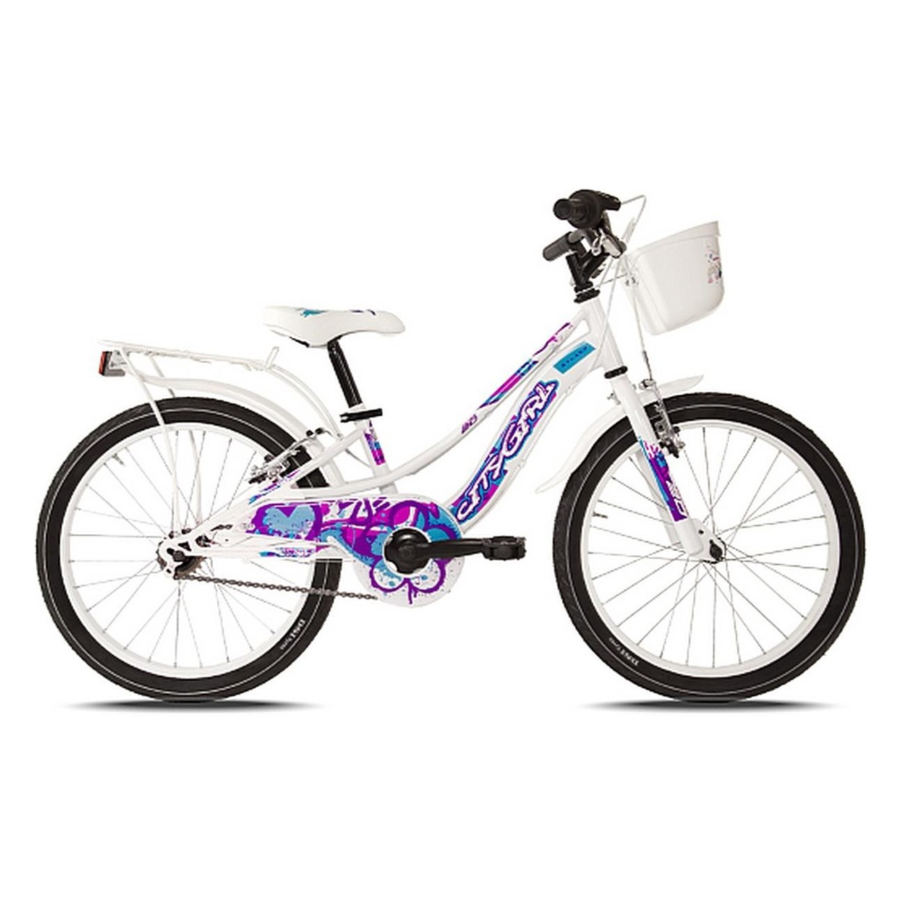 Bicicletta City Girl 20 per Bambini - Bianco, Ruote 20', Telaio Acciaio, Freni V-Brake - 1 - Bambino - 8059796061117