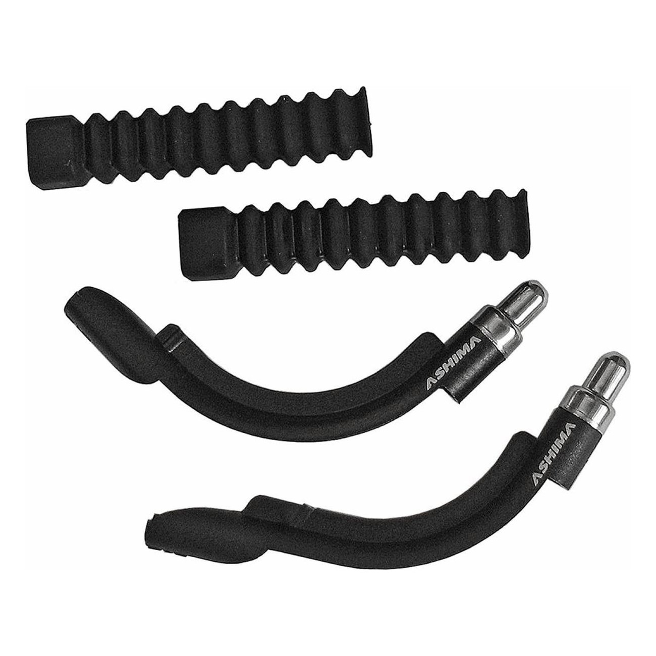 Kit de Tubos de Freno V-brake de Nylon Negro - 2 Piezas ASHIMA - 1