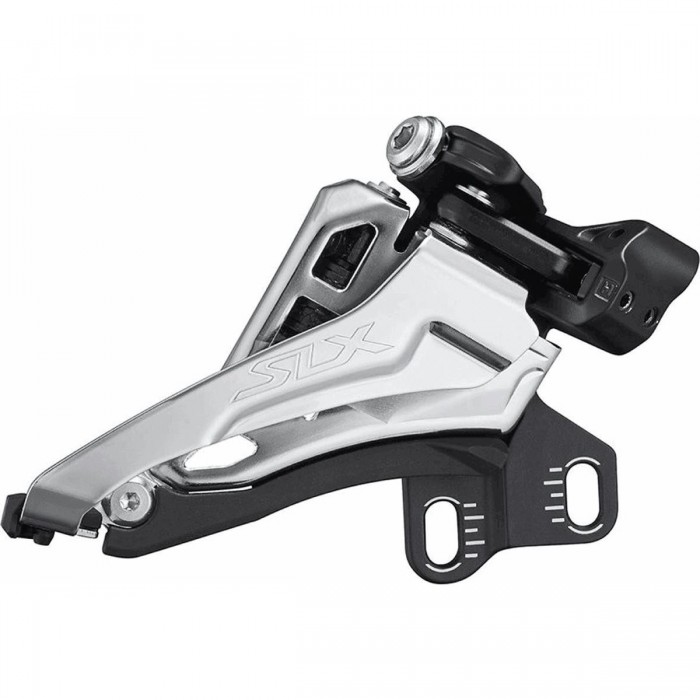 Shimano SLX M7100 2x12V E-Type Derailleur, Side Pull, 34.9mm, Black/Silver - 1