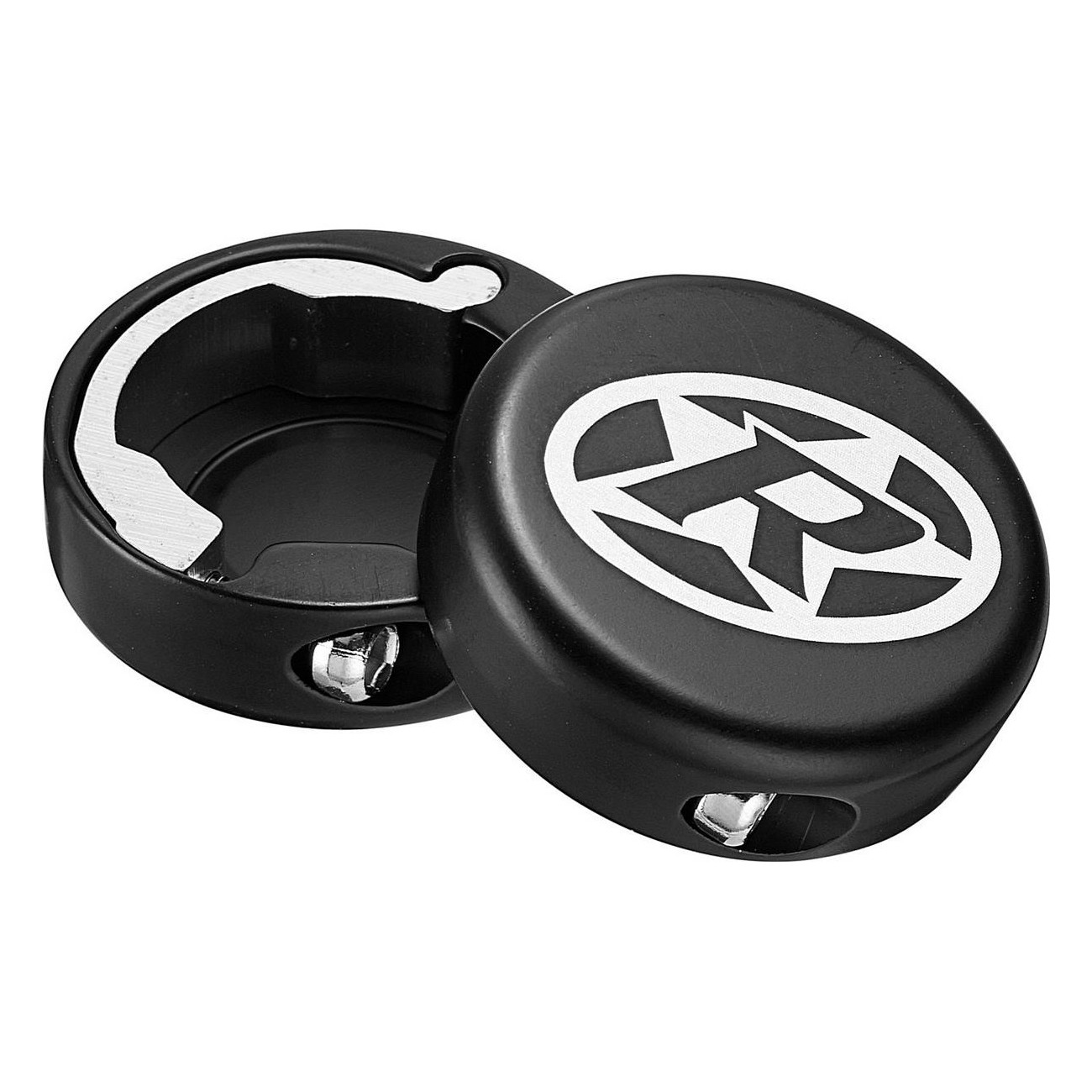 Aluminum Reverse End Caps for Handlebar Locking - Set of 2 Black - 1