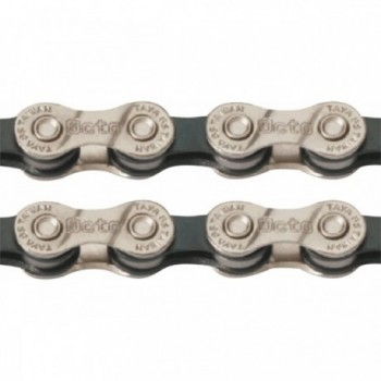 TAYA Fixed 1V Chain 112 Links 1/2x1/8 Black/Silver for Bicycle - 1