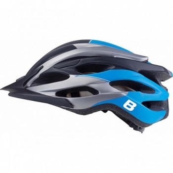 Fahrradhelm In-Mold Schwarz/Blau/Grau Größe M 54-58 cm EN1078 mit Belüftung - 1