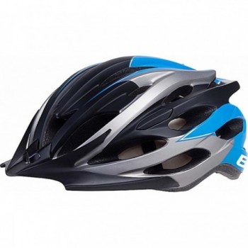 Casco Ciclismo In-Mold Nero/Azzurro/Grigio Taglia M 54-58 cm EN1078 con Ventilazione e Sistema di Regolazione - 2 - Caschi - 805