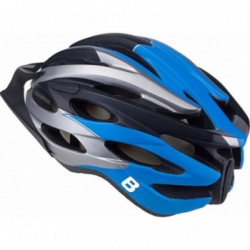 Casco Ciclismo In-Mold Nero/Azzurro/Grigio Taglia M 54-58 cm EN1078 con Ventilazione e Sistema di Regolazione - 3 - Caschi - 805