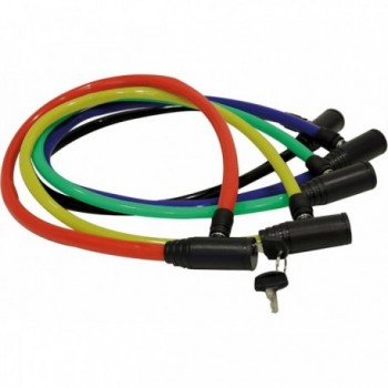 Candado de Cable MVTEK 6mm x 650mm, Colores Variados, Recubierto en PVC - 1