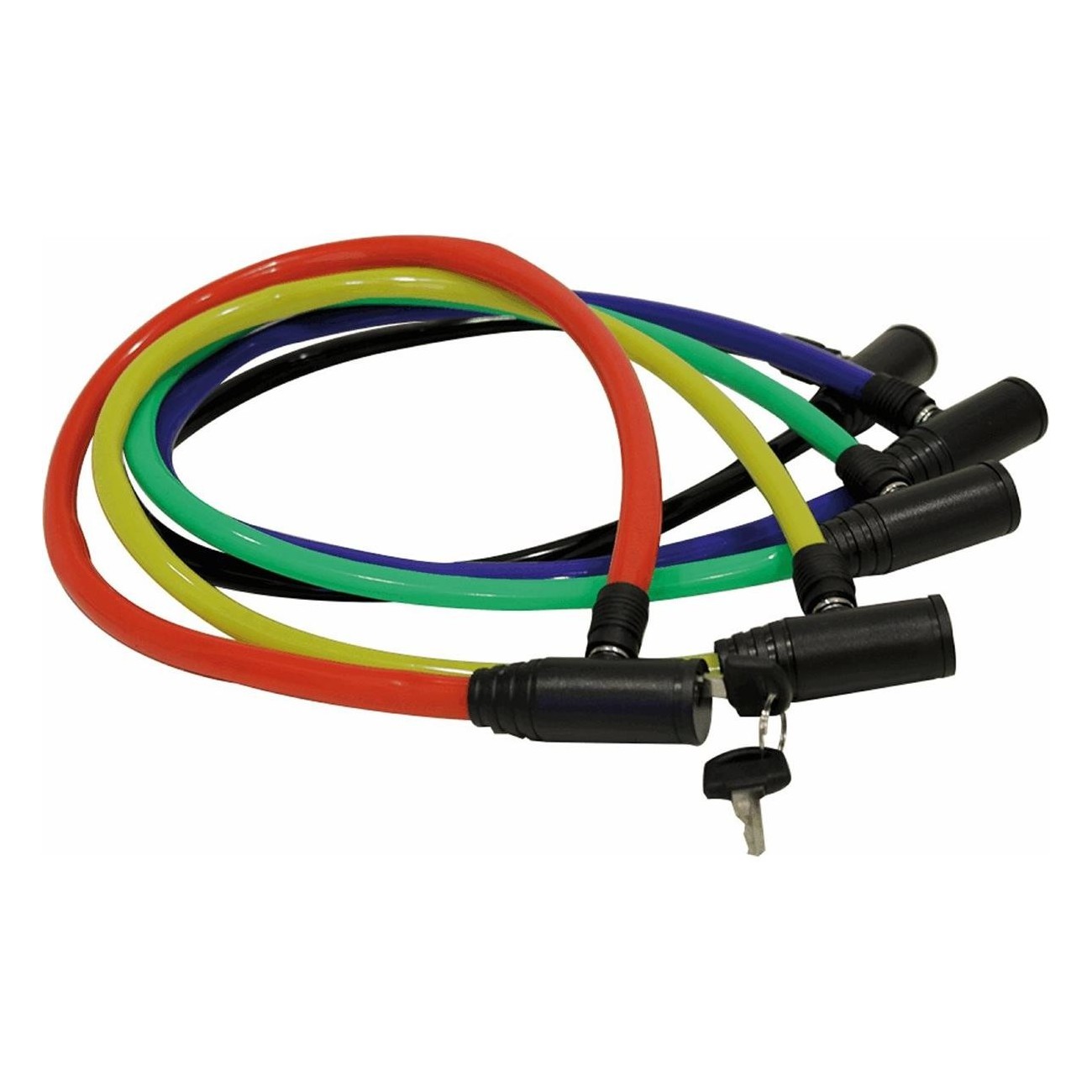 Candado de Cable MVTEK 6mm x 650mm, Colores Variados, Recubierto en PVC - 1