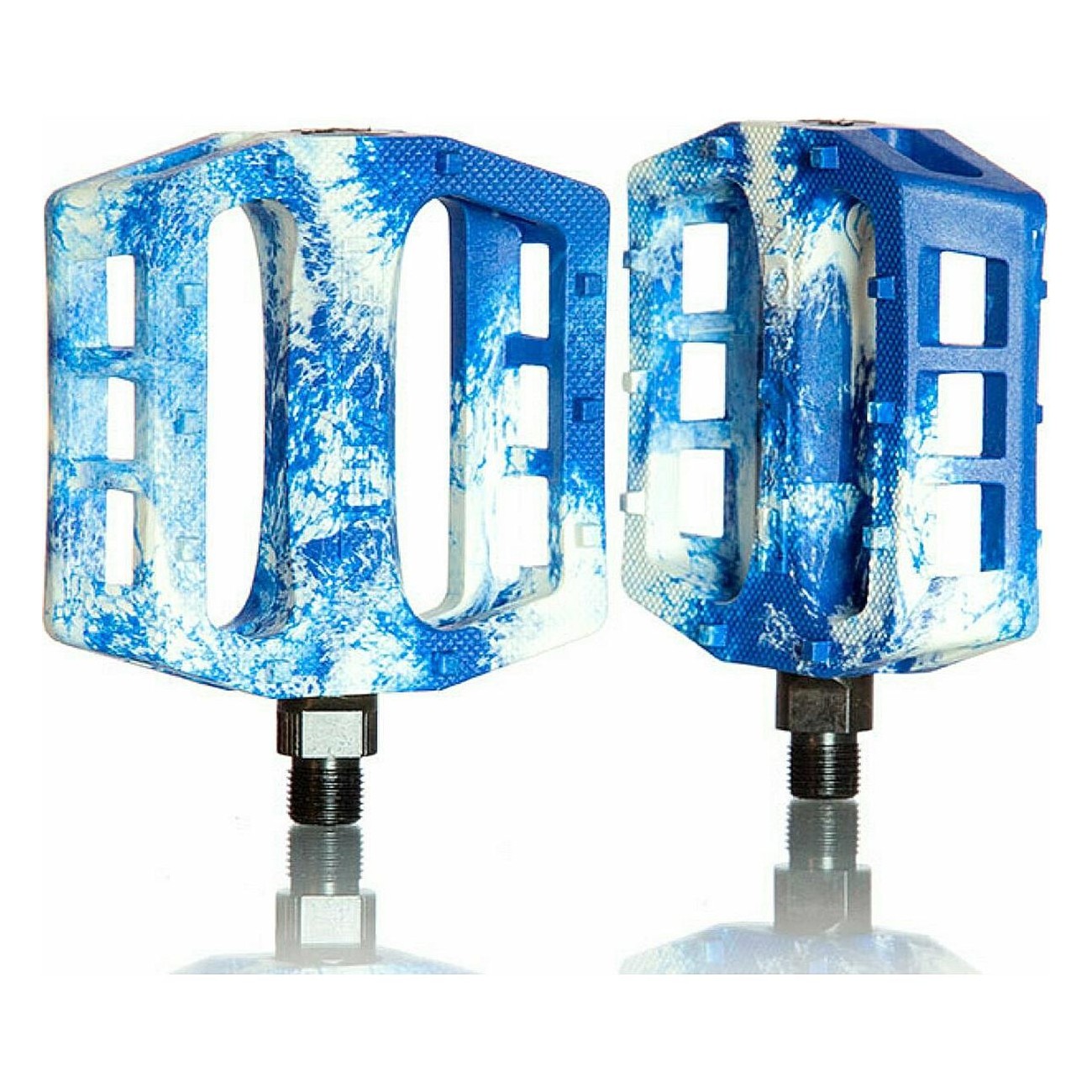 Demolition Trooper 9/16' BMX Pedals White/Blue - Performance & Durability - 1