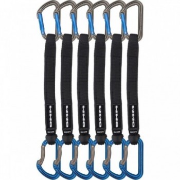 Set aus 6 blauen Tech-Table Expressen 25 cm für Sportklettern mit Shadow Karabiner - 1