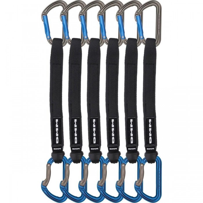 Set di 6 Rinvii Tech-Table Blu da 25 cm per Arrampicata Sportiva con Carabiner Shadow - 1 - Rinvii - 5031290229081