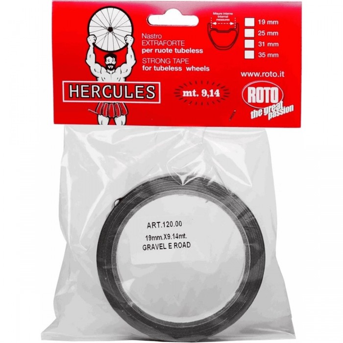 Tubeless Conversion Kit with Hercules Tape 22mm x 9.14m for Reliable Wheels - 1