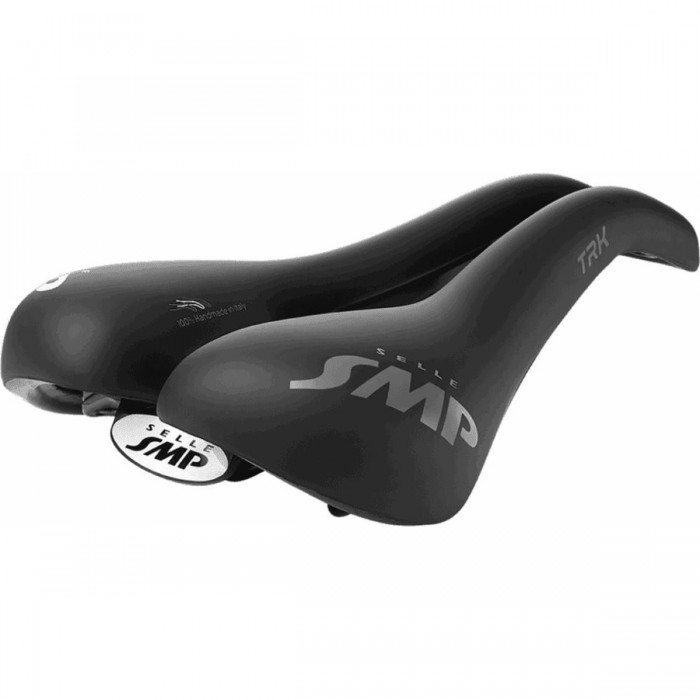 Black Trekking Saddle 2020 with High Padding 160x280 mm for Trekking and City Bikes - 1