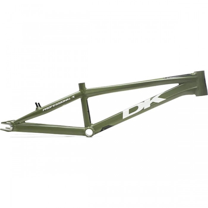 Telaio BMX DK Professional X Frame Pro XL 21' TT Verde Oliva in Alluminio - 1 - Telai - 0876427102159