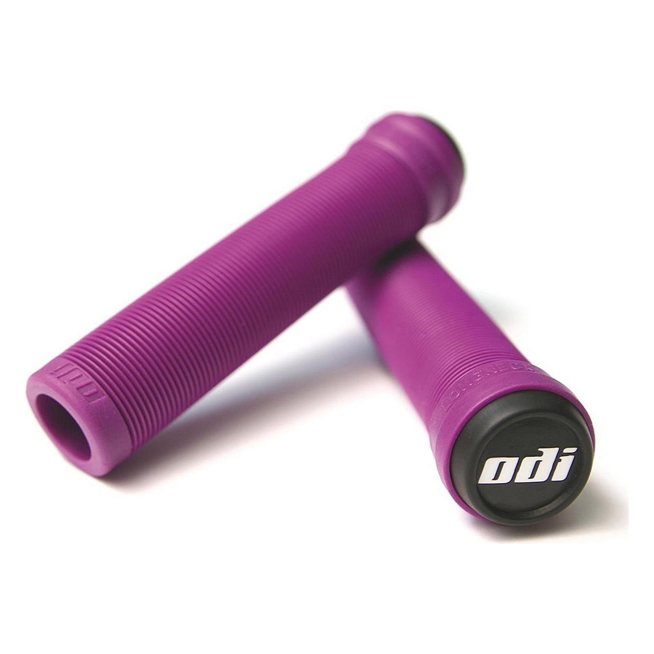 Manopole BMX Longneck SL Senza Flangia Viola 135mm - Design a Costine e Mescola SOFT per Comfort Superiore - 1 - Manopole - 0711