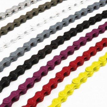 TAYA Multicolor Fixed 1V Bicycle Chain 112 Links 1/2x1/8 - 1