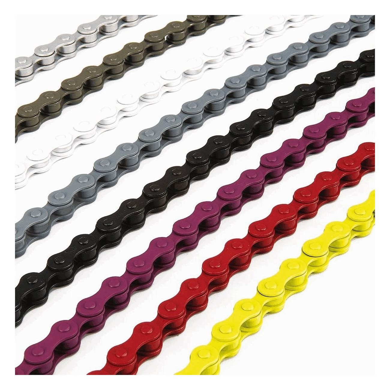 TAYA Multicolor Fixed 1V Bicycle Chain 112 Links 1/2x1/8 - 1