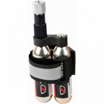 Supporto Zefal CO2 con Erogatore EZ CONTROL e 2 Bombole da 16g - Sistema di Fissaggio Versatile e Sicuro - 1 - Adattatori - 3420