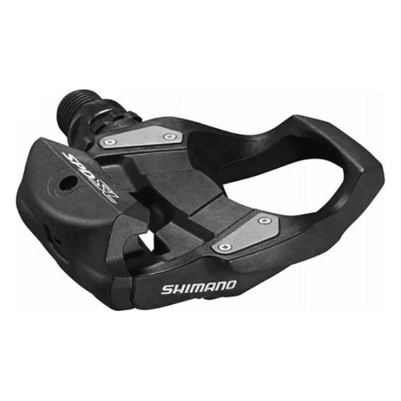 RS-500 Straßenpedal aus grauem Aluminium mit Shimano SH11 Cleats, 390g - 1