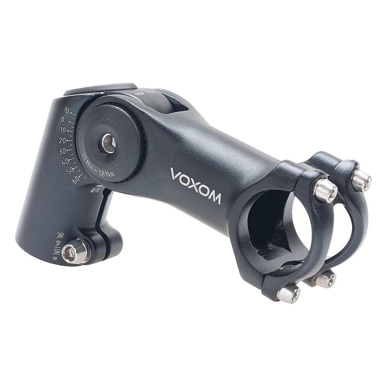 Voxom VB3 Handlebar Stem 100mm, Compatible 31.8mm, Black Aluminum - 1